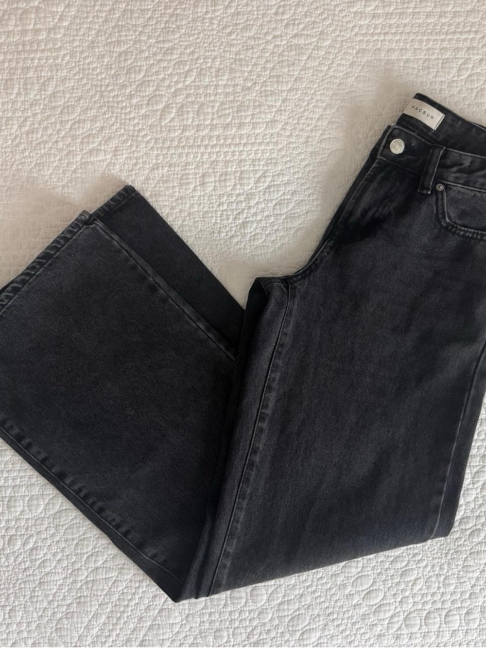 Pacsun Casey Low Rise Baggy Jeans Washed Black Regular W24